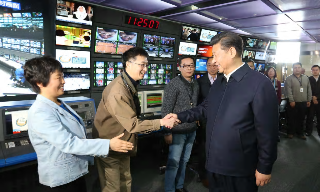 Xi Jinping visiting CCTV