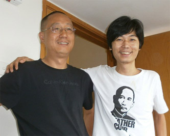 杨银波与野夫在香港