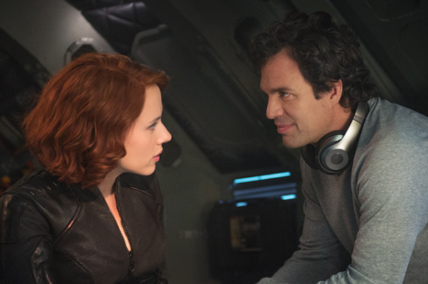 From the movie Marvel's Avengers: Age Of Ultron..L to R: Natasha Romanoff/Black Widow (Scarlett Johansson) and Bruce Banner/Hulk (Mark Ruffalo)..Ph: Jay Maidment..�Marvel 2015