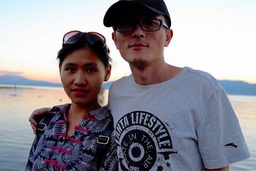 卢昱宇和他女友李婷玉。作者提供