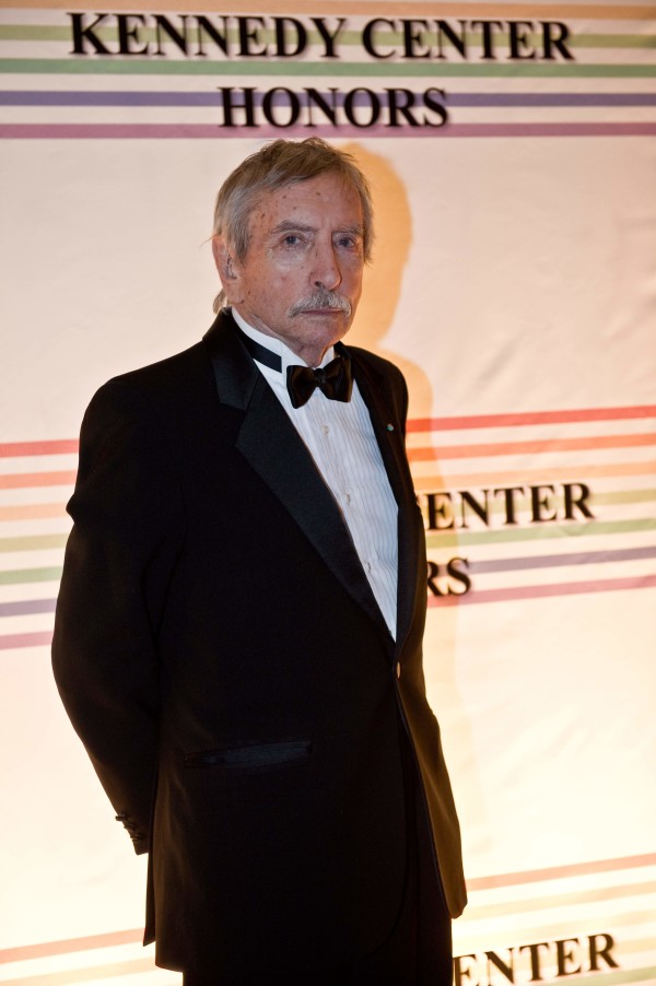 This file photo taken on December 5, 2010 shows US playwright Edward Albee posing on the red carpet of the Kennedy Center Honors gala performance at the Kennedy Center in Washington, DC. Pulitzer-winning US playwright Edward Albee, author of such masterpieces as "Who's Afraid of Virginia Woolf?" died Friday at age 88, US media reported. / AFP PHOTO / NICHOLAS KAMM