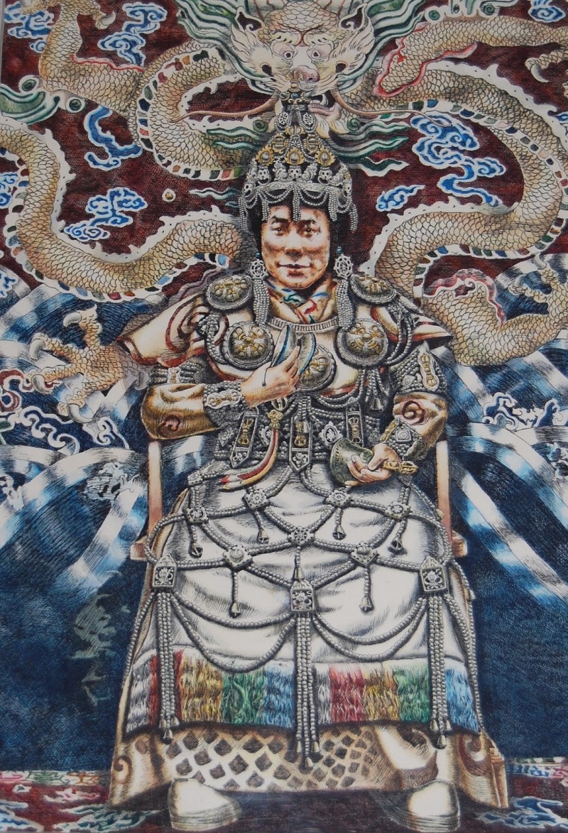 达赖喇嘛（藏人绘制）
