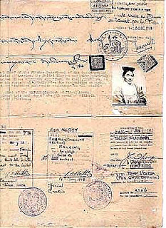 1947年，西藏噶厦政府发放的一份西藏护照