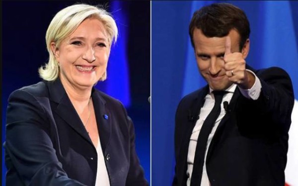 法国总统候选人勒庞和马克龙