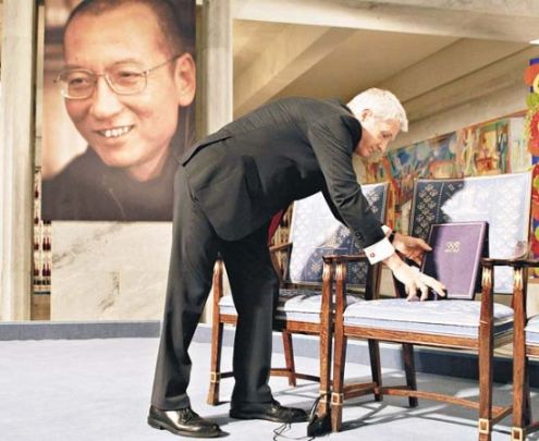 诺贝尔和平奖上刘晓波的空椅子