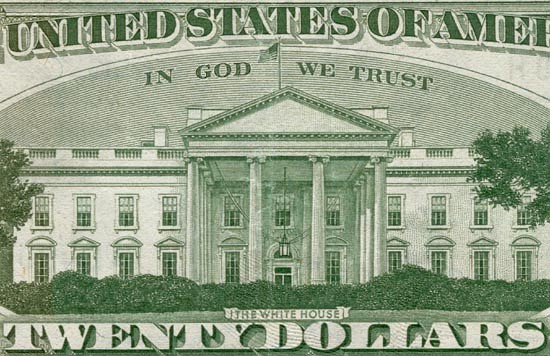 美元上印制的国训：我们信靠上帝