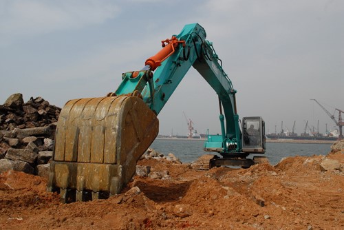 浙江台州市椒江区东海岸十一塘围垦工地