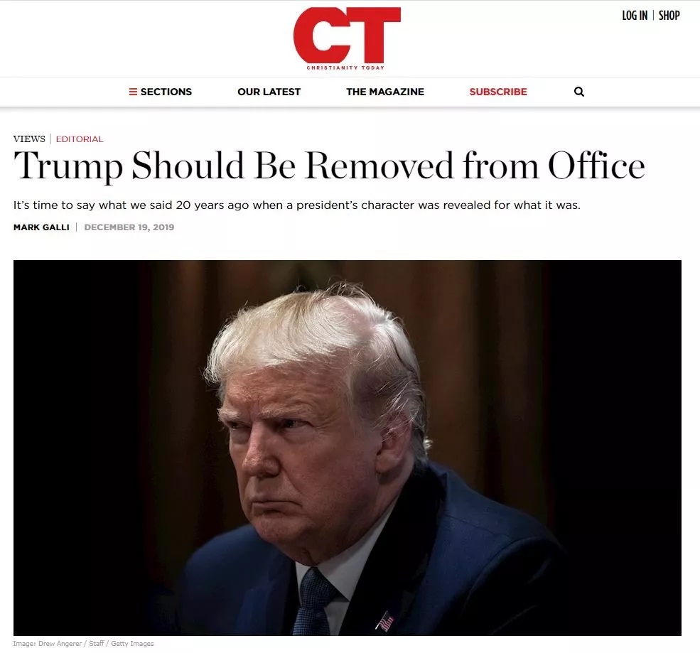 Mark Galli：特朗普应该下台——《今日基督教》社论– 独立中文笔会