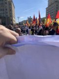 中国作家王庆民参加德国柏林五一劳工节游行，宣传中国工人农民贡献与苦难，为中国劳动者权利呼喊